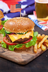 American Burger for 4th of July