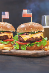 American Burger for 4th of July