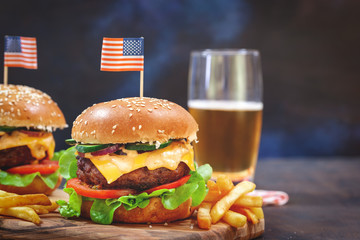 American Burger for 4th of July