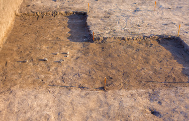 archaeological excavations, remains of the settlement, the scythians fossils