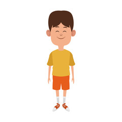 Cute boy cartoon vector illustration graphic design