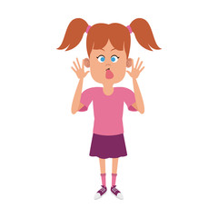 Girl sticking out his tongue vector illustration graphic design