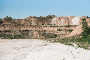 Volkovysk chalkpits or Belarusian Maldives is a beautiful saturated blue lakes. Famous chalk quarries near Vaukavysk, Belarus. Developed for the needs of Krasnaselski plant construction materials. 