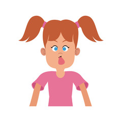 Girl sticking out his tongue vector illustration graphic design