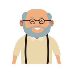 Cute grandfather cartoon vector illustration graphic design