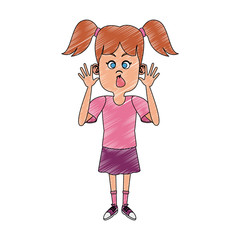 Girl sticking out his tongue vector illustration graphic design