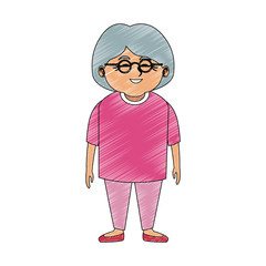 Cute grandmother cartoon vector illustration graphic design