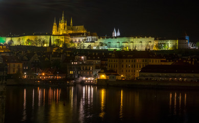 Prague at midnight reflection
