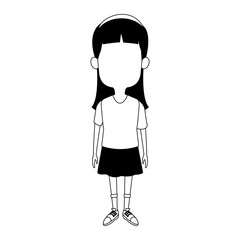 Beautiful girl cartoon vector illustration graphic design