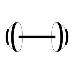 Dumbbell weight symbol vector illustration graphic design