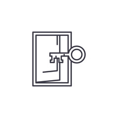 Access linear icon concept. Access line vector sign, symbol, illustration.
