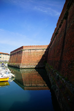 Moat And Ravelin Walls Of Medici Fortezza Nuova,