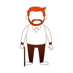 Cute grandfather cartoon vector illustration graphic design