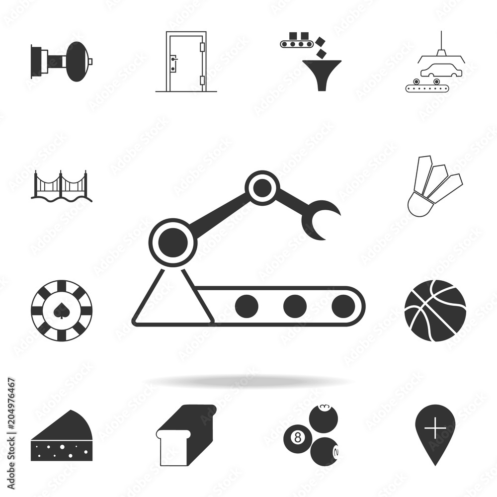 Poster robot in production icon. detailed set of web icons and signs. premium graphic design. one of the co