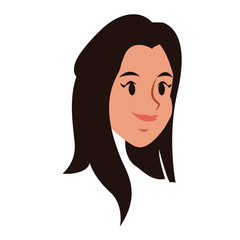 Young woman face vector illustration graphic design