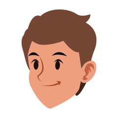 Obraz premium Young man face vector illustration graphic design