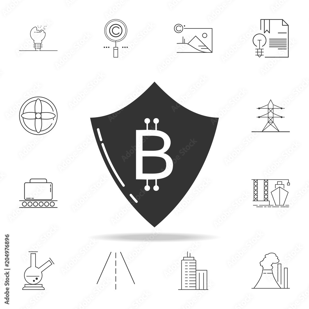 Poster reliability of the crepto currency icon. detailed set of web icons and signs. premium graphic design