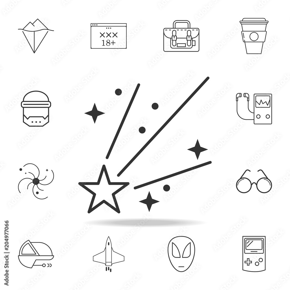 Poster starfall icon. detailed set of web icons and signs. premium graphic design. one of the collection ic