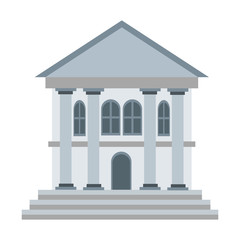 Antique bank building vector illustration graphic design