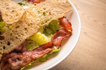 Bacon Salad Closeup Plate