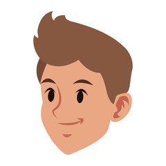 Young man face vector illustration graphic design