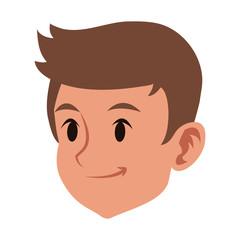 Obraz premium Young man face vector illustration graphic design