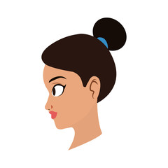 Beautiful woman face vector illustration graphic design