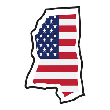 recommend clip art: Isolated map of the state of Mississippi