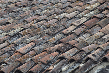 old tile roof