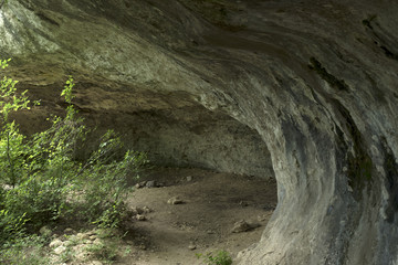 cave with a track