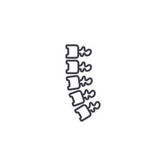 Backbone linear icon concept. Backbone line vector sign, symbol, illustration.