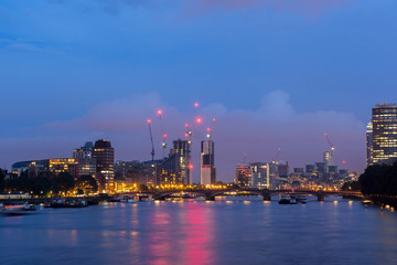 Fototapeta na wymiar Amazing night Cityscape of city of London, England, United Kingdom