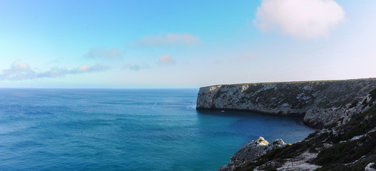 Cape Saint Vincent, panorama view of the Atlantic Ocean, Portugal