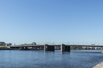 Fototapeta na wymiar Volodarsky Bridge in St. Petersburg