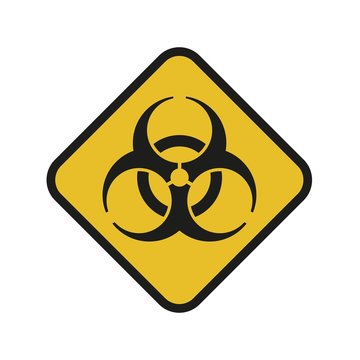 Vector illustration. Bio hazard. Square sign of Biohazard. Safe sign.