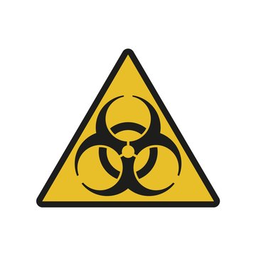Vector illustration. Bio hazard. Triangle sign of Biohazard. Safe sign.