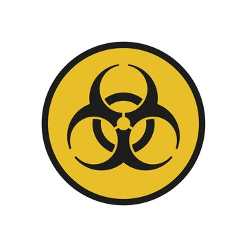 Vector illustration. Bio hazard. Round sign of Biohazard. Safe sign.