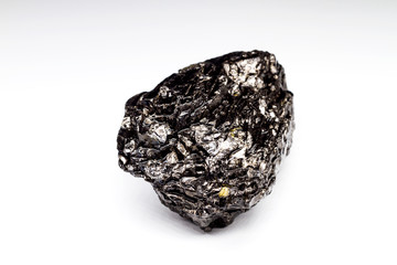 Stone coal on a white background