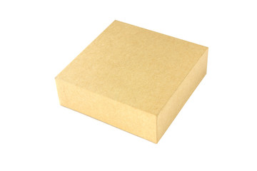 Box of cardboard on white background. Brown box of cardboard isolated on white background.