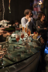 champagne glasses