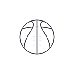 Basketball linear icon concept. Basketball line vector sign, symbol, illustration.
