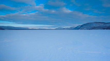 crosscountry skiing in northern lapland beautiful nature