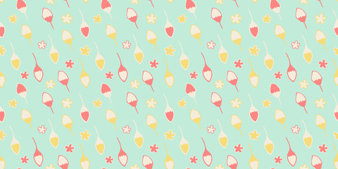 Floral seamless pattern for children, vector.