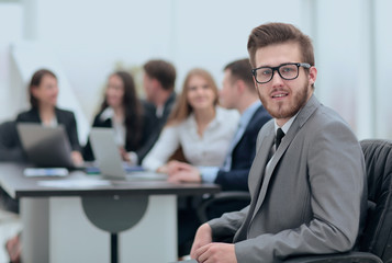 portrait of successful businessman at the office