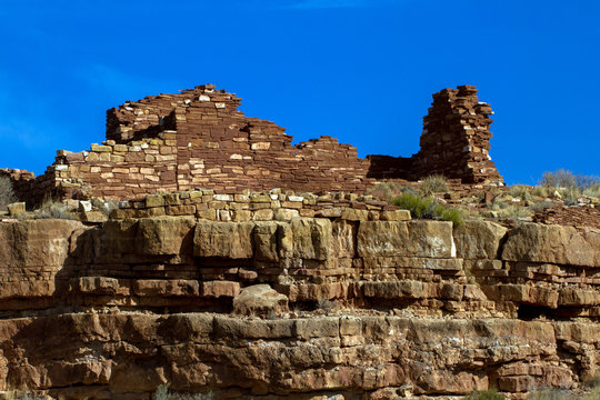 The Box Canyon ruin inside Wupatki National Monument in northern Arizona protects an ancient Native American pueblo site