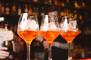 Fresh summer drink in a nightclub