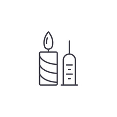 Botox injection linear icon concept. Botox injection line vector sign, symbol, illustration.