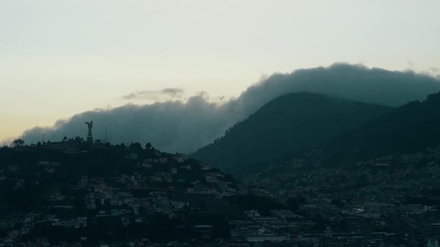 View of the city. Night.