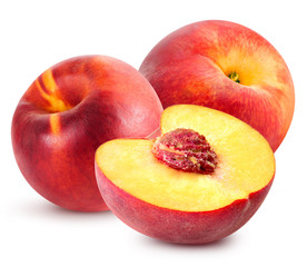 peach fruits Isolated
