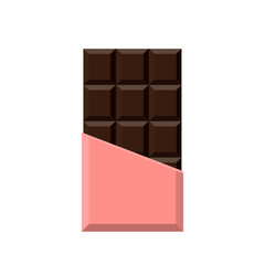 Realistic chocolate bar isolated on white background. Packaging. Mock up. Vector illustration.
